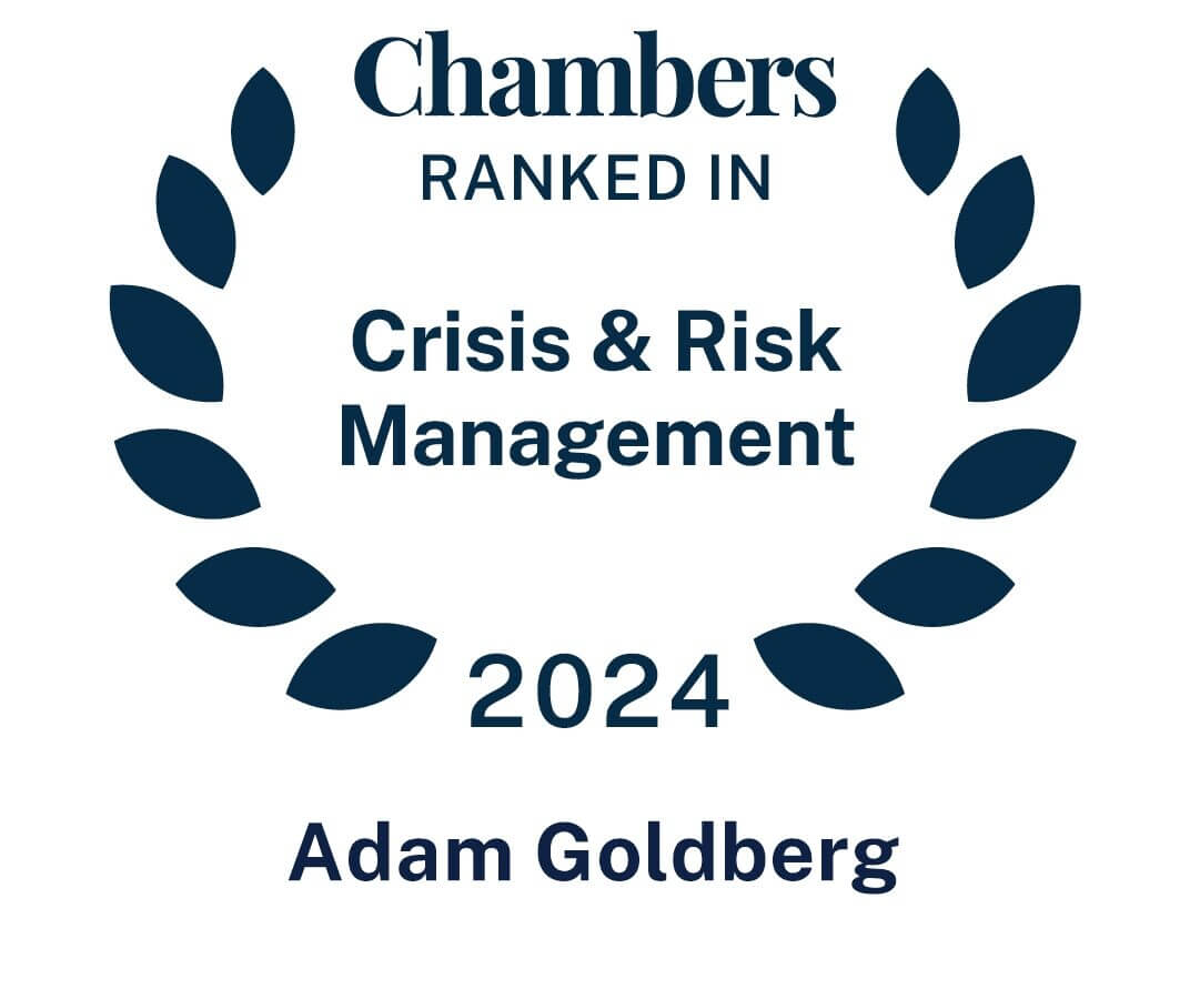 Ranked in Chambers Crisis and Risk Management 2024 – Adam Goldberg